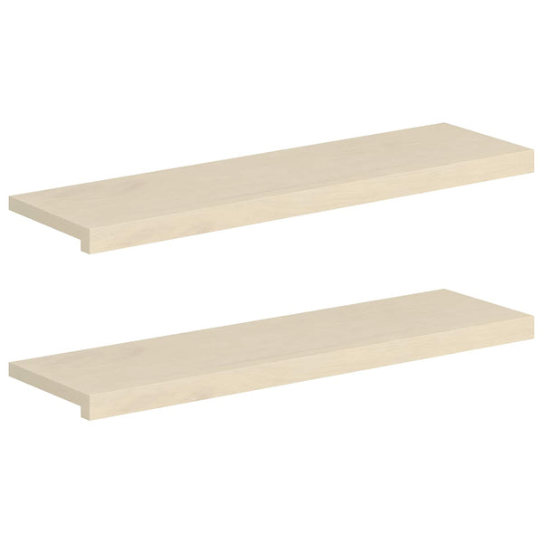 Portaan askelma 2 kpl 100 x 30 x 2 cm valkoinen Mäntypuu