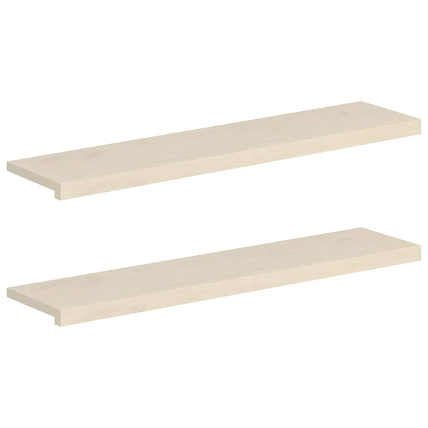 Portaan askelma 2 kpl 110 x 30 x 2 cm valkoinen Mäntypuu