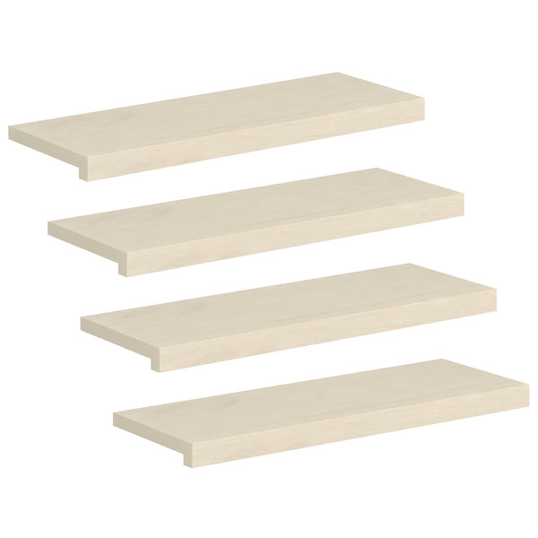 Portaan askelma 4 kpl 70 x 25 x 2 cm valkoinen Mäntypuu