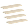 Portaan askelma 4 kpl 90 x 25 x 2 cm valkoinen Mäntypuu