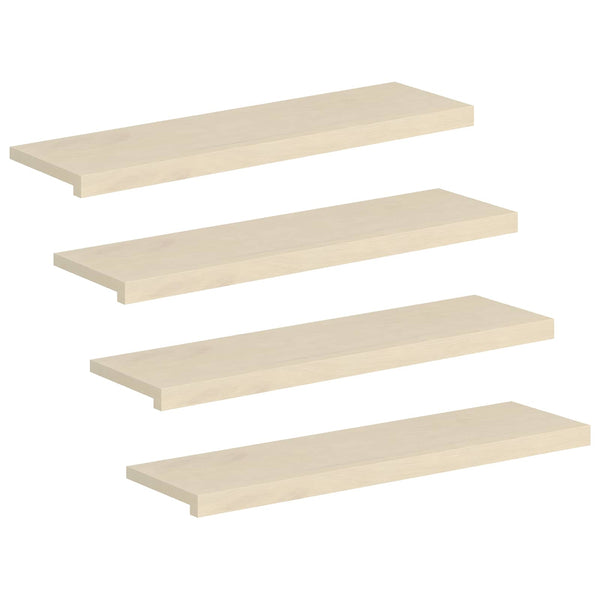 Portaan askelma 4 kpl 90 x 30 x 2 cm valkoinen Mäntypuu