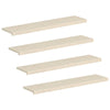 Portaan askelma 4 kpl 110 x 30 x 2 cm valkoinen Mäntypuu