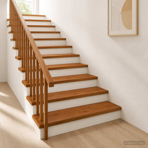 Portaan askelma 4 kpl 100 x 30 x 2 cm Ruskea Mäntypuu