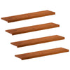 Portaan askelma 4 kpl 120 x 25 x 2 cm Ruskea Mäntypuu
