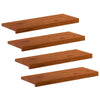 Portaan askelma 4 kpl 70 x 30 x 2 cm Ruskea Mäntypuu