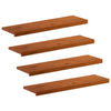 Portaan askelma 4 kpl 100 x 30 x 2 cm Ruskea Mäntypuu