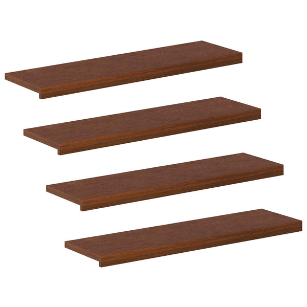 Portaan askelma 4 kpl 100 x 30 x 2 cm Tumma ruskea Mäntypuu