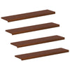 Portaan askelma 4 kpl 110 x 30 x 2 cm Tumma ruskea Mäntypuu