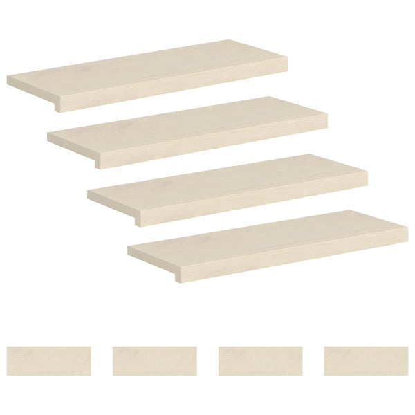 Portaan askelma 8 kpl 70 x 25 x 2 cm valkoinen Mäntypuu