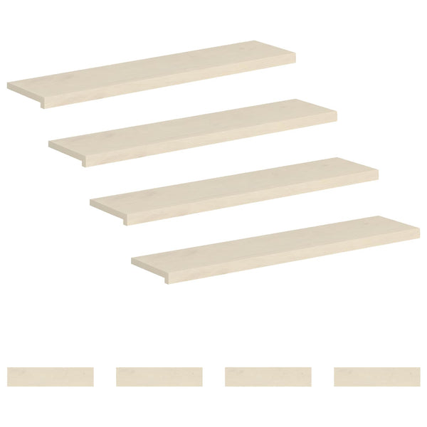 Portaan askelma 8 kpl 110 x 25 x 2 cm valkoinen Mäntypuu
