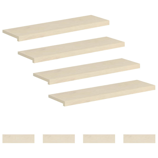 Portaan askelma 8 kpl 90 x 30 x 2 cm valkoinen Mäntypuu