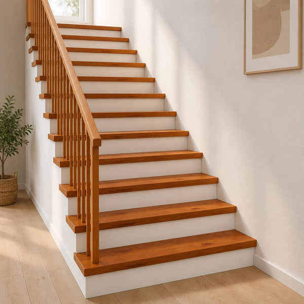 Portaan askelma 8 kpl 80 x 30 x 2 cm Ruskea Mäntypuu