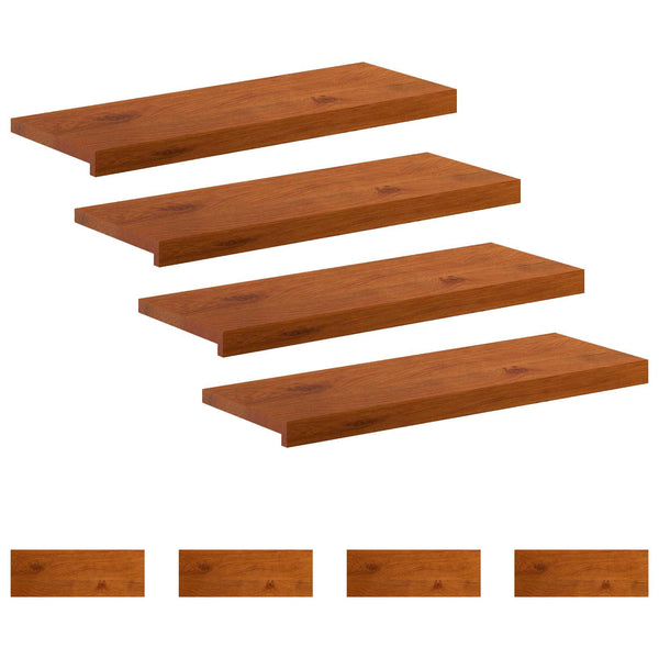 Portaan askelma 8 kpl 80 x 25 x 2 cm Ruskea Mäntypuu