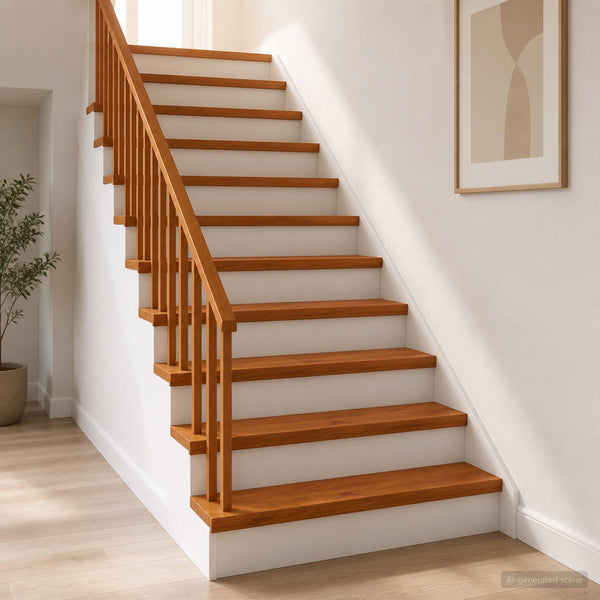 Portaan askelma 8 kpl 110 x 30 x 2 cm Ruskea Mäntypuu