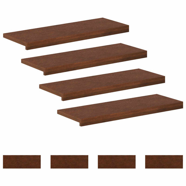 Portaan askelma 8 kpl 80 x 30 x 2 cm Tumma ruskea Mäntypuu