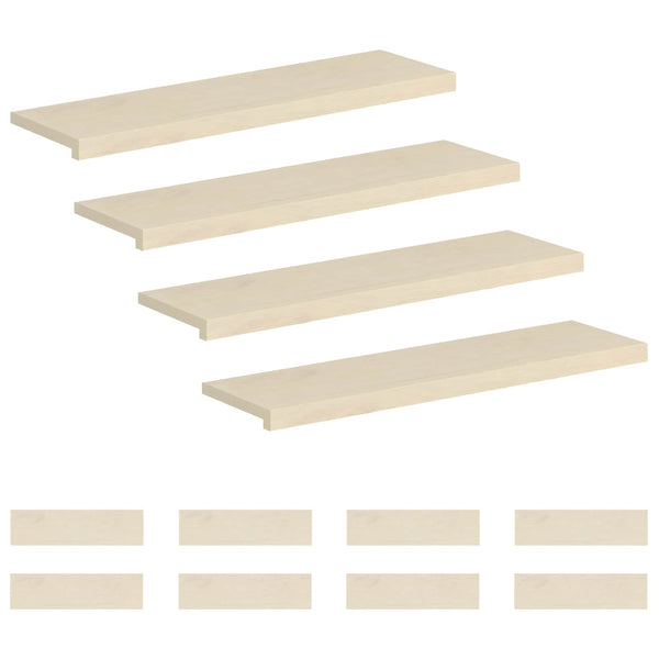 Portaan askelma 12 kpl 100 x 25 x 2 cm valkoinen Mäntypuu