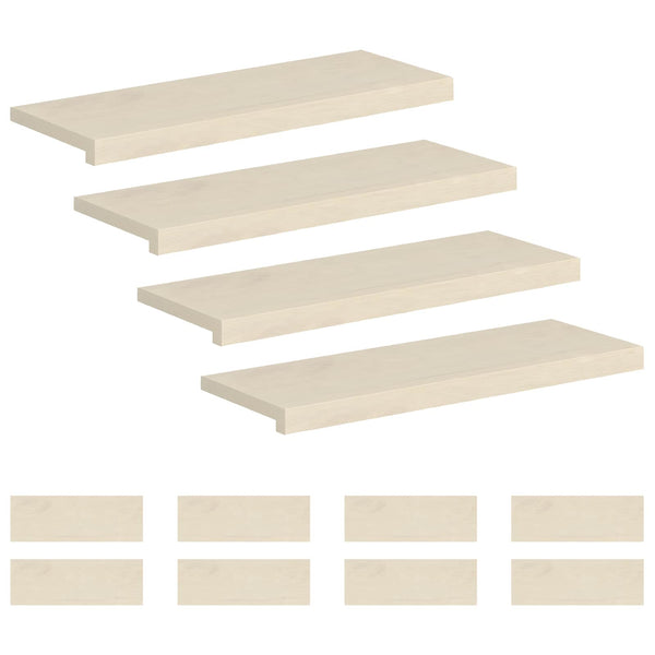 Portaan askelma 12 kpl 70 x 30 x 2 cm valkoinen Mäntypuu