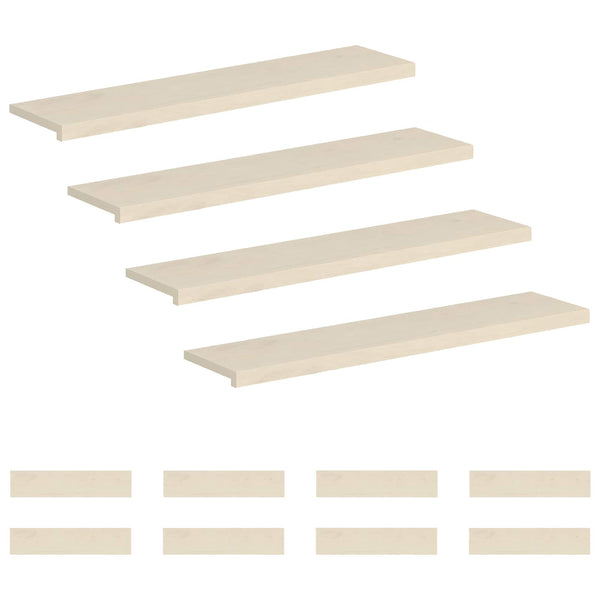 Portaan askelma 12 kpl 110 x 30 x 2 cm valkoinen Mäntypuu
