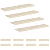Portaan askelma 12 kpl 120 x 30 x 2 cm valkoinen Mäntypuu