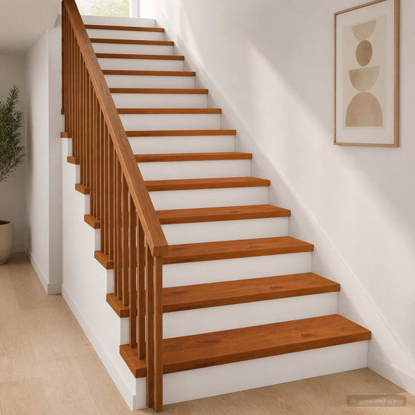 Portaan askelma 12 kpl 80 x 30 x 2 cm Ruskea Mäntypuu