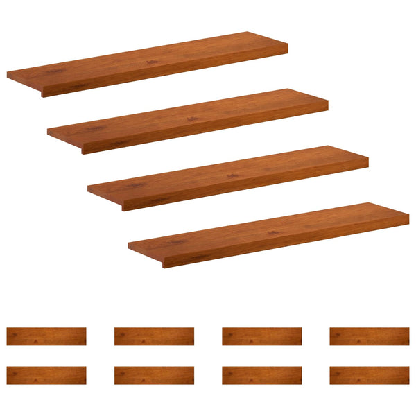 Portaan askelma 12 kpl 110 x 30 x 2 cm Ruskea Mäntypuu