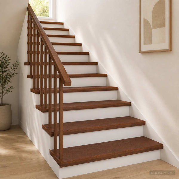 Portaan askelma 12 kpl 90 x 30 x 2 cm Tumma ruskea Mäntypuu
