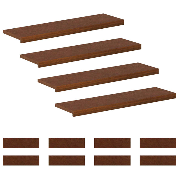 Portaan askelma 12 kpl 100 x 25 x 2 cm Tumma ruskea Mäntypuu