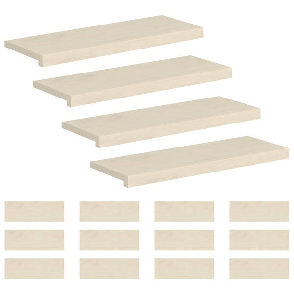 Portaan askelma 16 kpl 80 x 25 x 2 cm valkoinen Mäntypuu