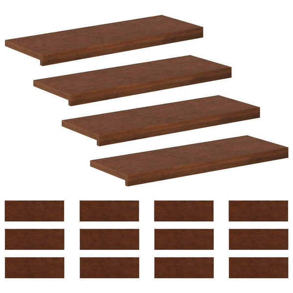 Portaan askelma 16 kpl 80 x 25 x 2 cm Tumma ruskea Mäntypuu
