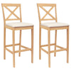 Baarijakkara 2 pcs Luonnollinen ja beige