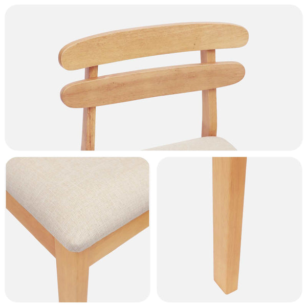 Baarijakkara 2 kpl Luonnollinen ja beige