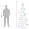 Riippuva joulukuusi joulupalloilla 210 cm 130 LEDiä