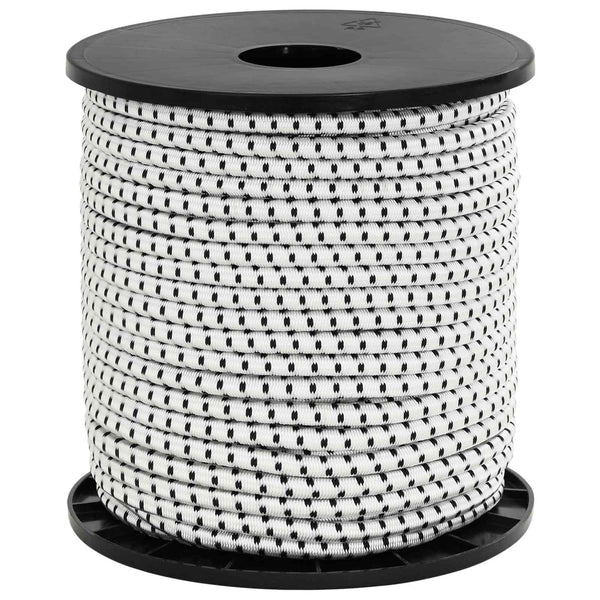 Bungee Kuminauhat 6 mm Musta ja Valkoinen PP ja kumi