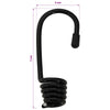 Bungee Kuminauhat Koukkuilla 4 mm Musta PP ja kumi