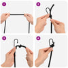 Bungee Kuminauhat Koukkuilla 8 mm Musta PP ja kumi