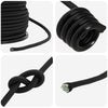 Bungee Kuminauhat Koukkuilla 8 mm Musta PP ja kumi