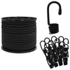 Bungee Kuminauhat Koukkuilla 8 mm Musta PP ja kumi