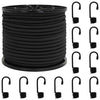 Bungee Kuminauhat Koukkuilla 10 mm Musta PP ja kumi