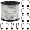 Bungee Kuminauhat Koukkuilla 10 mm Musta ja Valkoinen