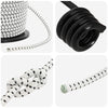 Bungee Kuminauhat Koukkuilla 10 mm 50 m Musta ja Valkoinen