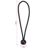 Bungee-narut palloilla 100 kpl Musta 4 mm x 22 cm Polypropeeni