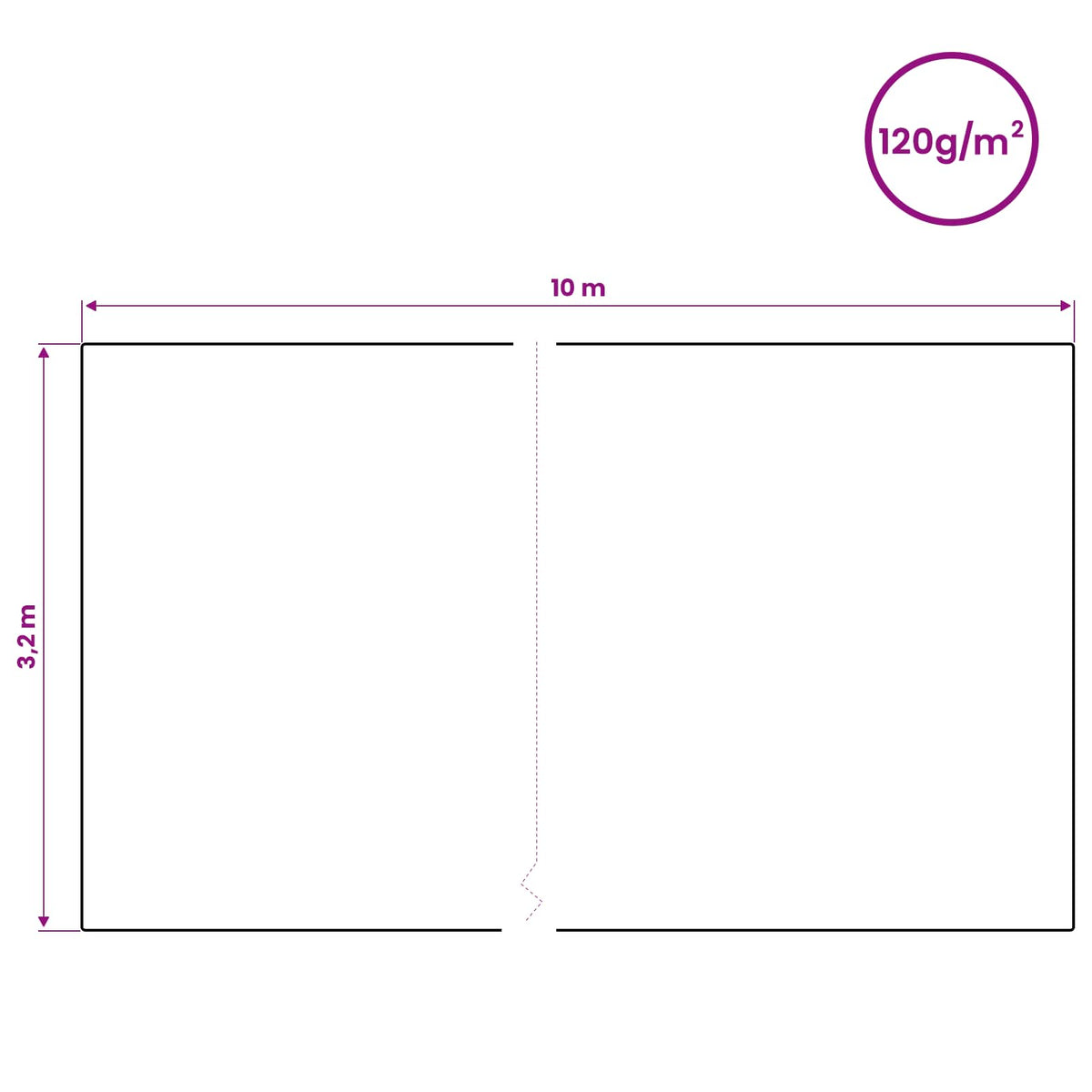 Pakkassuojakasvivilla 120 gsm 10 x 3,2 m Non-woven Kangas Beige