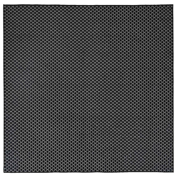 Matto ORIZ Musta verkkokuvio 160 x 160 cm 100% polyesteri