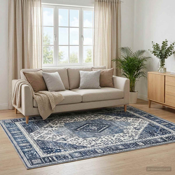 Matto ORIZ Tumma Sininen 160 x 160 cm 100% polyesteri