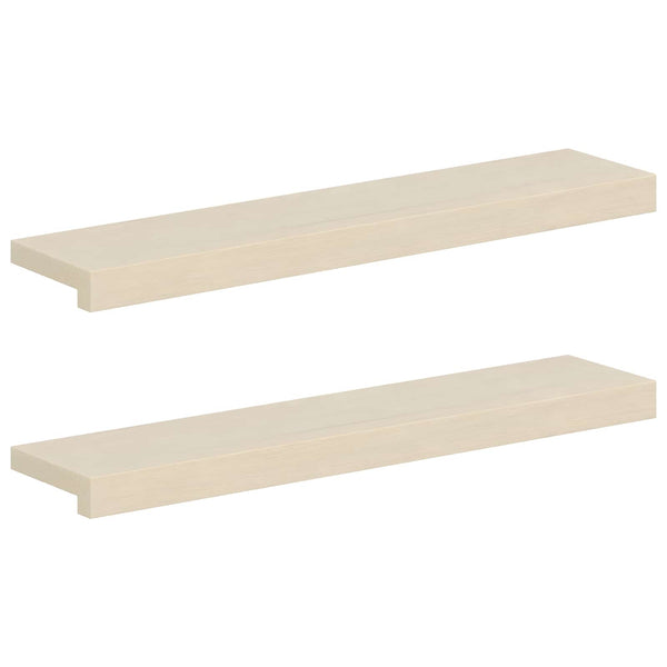 Ikkunalautaset 2 kpl valkoinen 70 x 20 x 2 cm Mäntypuu