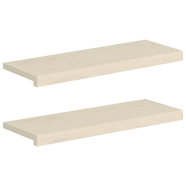 Ikkunalautaset 2 kpl valkoinen 80 x 25 x 2 cm Mäntypuu