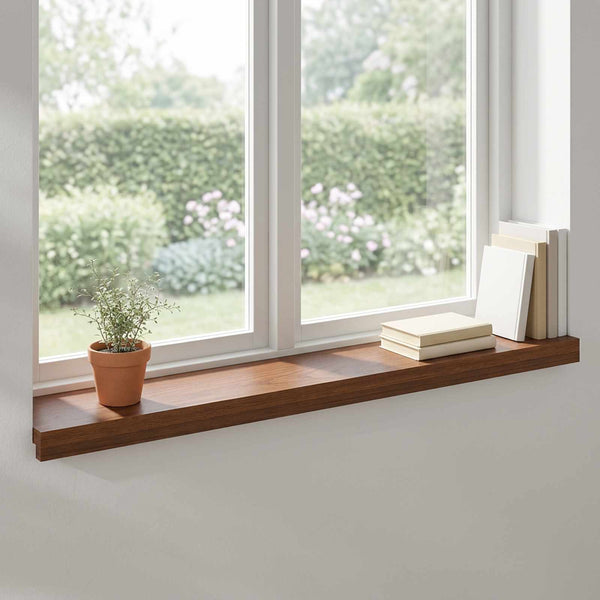 Ikkunalautaset 2 kpl Tumma ruskea 80 x 15 x 2 cm Mäntypuu