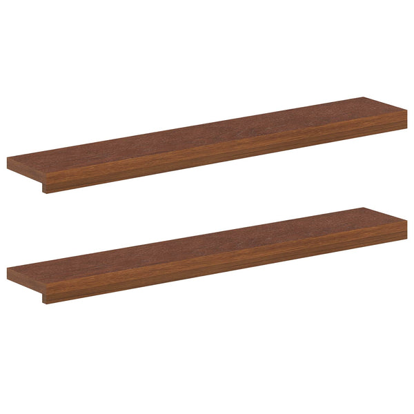 Ikkunalautaset 2 kpl Tumma ruskea 90 x 15 x 2 cm Mäntypuu