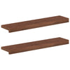 Ikkunalautaset 2 kpl Tumma ruskea 70 x 20 x 2 cm Mäntypuu
