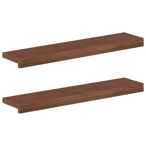 Ikkunalautaset 2 kpl Tumma ruskea 70 x 20 x 2 cm Mäntypuu